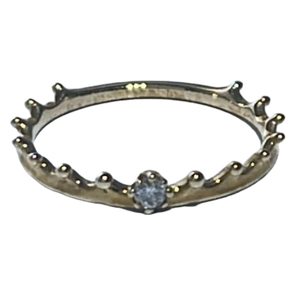 ノジェス NOJESS リング 5 号 K10×ダイヤモンド 0.03ct 美品 アクセサリー(指)拍卖