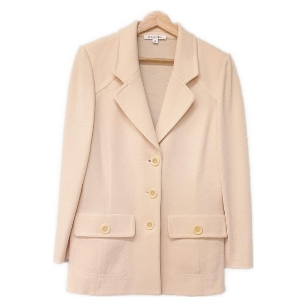 セントジョン ST.JOHN サイズ12 L - アイボリー レディース 長袖/ニット/肩パッド/春/秋 美品 ジャケット拍卖