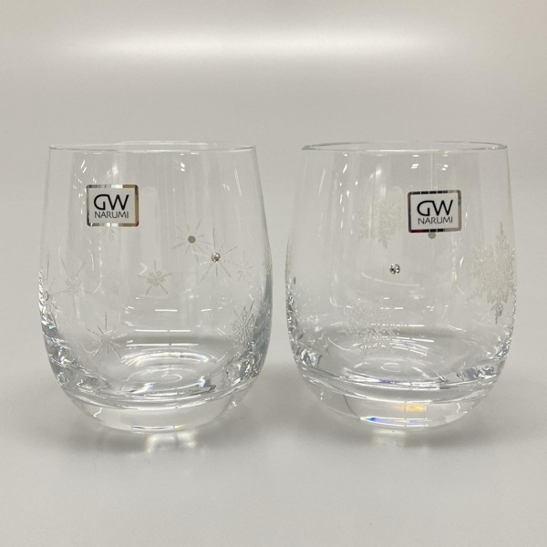 ナルミ NARUMI ペアグラス - クリア ラインストーン/GLASS WORKS 新品同様 食器拍卖