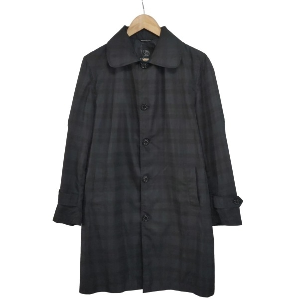 フォックスアンブレラ FOX UMBRELLAS サイズS - 黒×ダークネイビー メンズ 長袖/チェック柄/azabu teiler/レインコート/春/秋 美品 コート拍卖