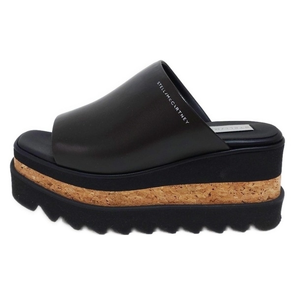 ステラマッカートニー stellamccartney サンダル 34 スニークエリス プラットフォームサンダル エボニー ブラック(黒×ライトブラウン) 靴拍卖