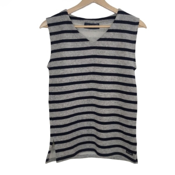 セントジェームス SAINT JAMES ベスト サイズINTL XXS - ネイビー×ライトグレー レディース ニット/ボーダー トップス拍卖