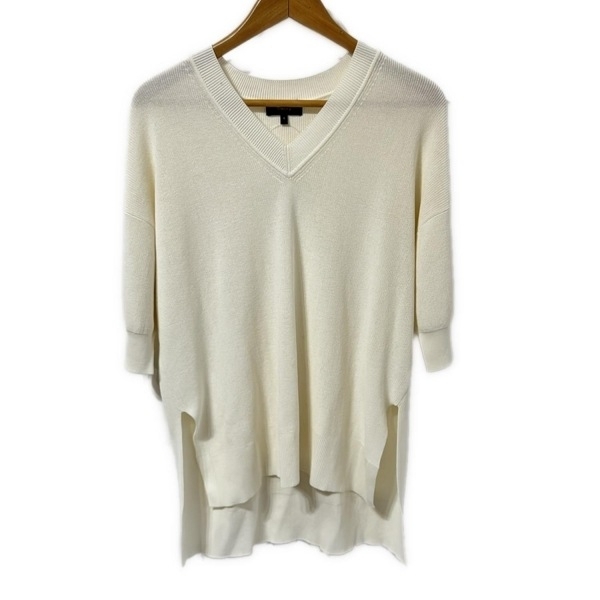セオリー theory 半袖セーター/ニット サイズS - アイボリー レディース Vネック 美品 トップス拍卖