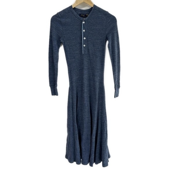 ポロラルフローレン POLObyRalphLauren サイズXS - ブルーグレー×ライトブルー レディース 長袖/ロング 美品 ワンピース拍卖