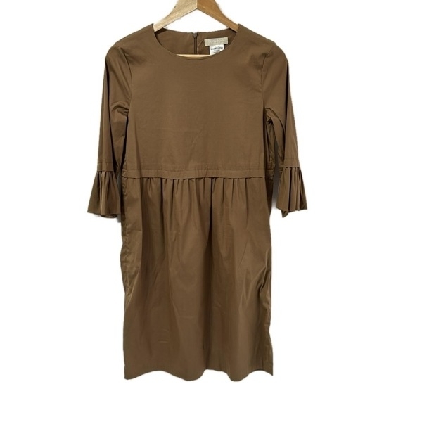 マックスマーラ S Max Mara サイズI36 S - ライトブラウン レディース 七分袖/ひざ丈 美品 ワンピース拍卖