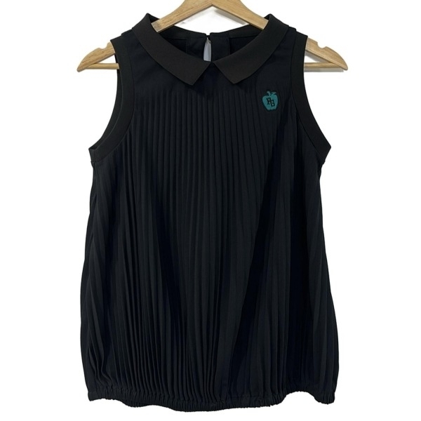パーリーゲイツ PEARLY GATES ノースリーブカットソー サイズ0 XS - ダークネイビー×黒 レディース プリーツ 美品 トップス拍卖