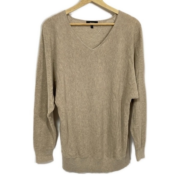 セオリー theory 長袖セーター/ニット サイズS - ライトブラウン レディース Vネック 美品 トップス拍卖