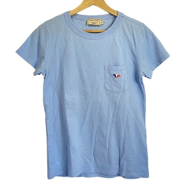 メゾンキツネ MAISON KITSUNE 半袖Tシャツ サイズS - ライトブルー レディース クルーネック トップス拍卖