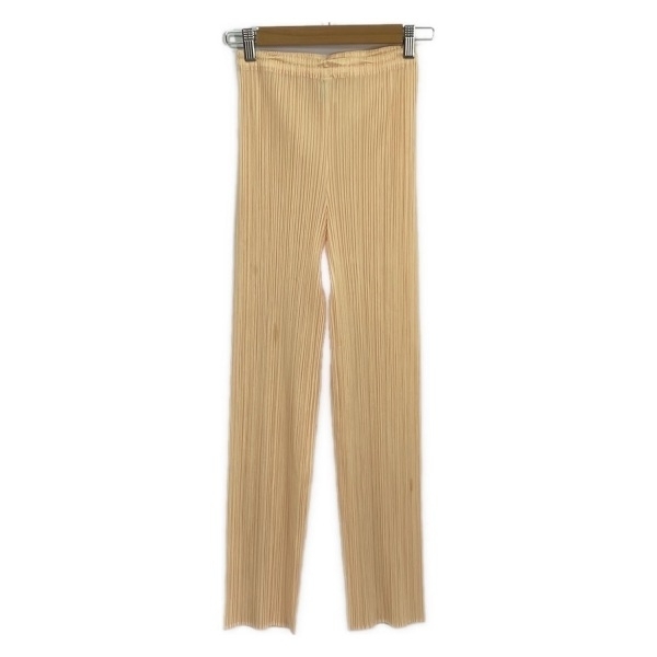 プリーツプリーズ PLEATS PLEASE パンツ サイズ2 M - ライトブラウン レディース フルレングス/プリーツ/ウエストゴム ボトムス拍卖