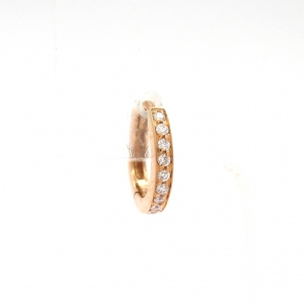 磨き済み■レポシ REPOSSI ピアス ベルベル ミニピアス K18PG×ダイヤモンド 10Pダイヤ/パヴェ約0.03ct/ピアス(片側) 美品 アクセサリー拍卖