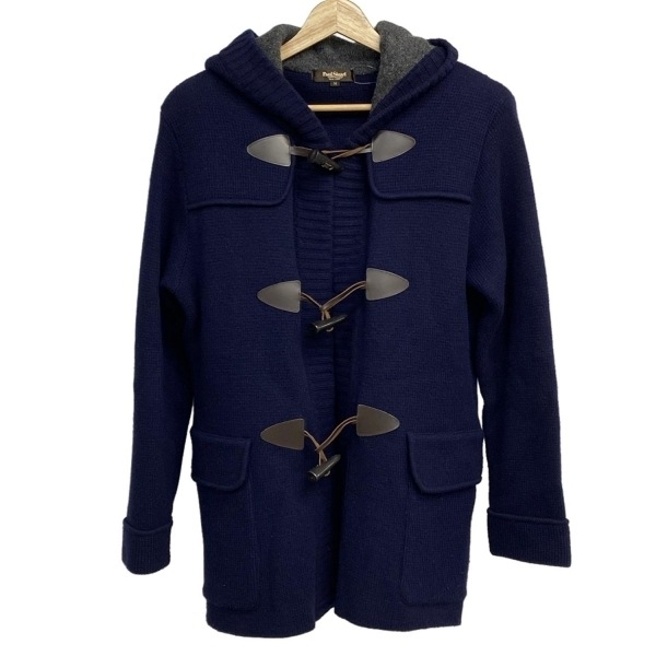 ポールスチュアート PaulStuart ダッフルコート サイズM - ダークネイビー×ダークブラウン メンズ 長袖/ニット/冬/秋 美品 コート拍卖