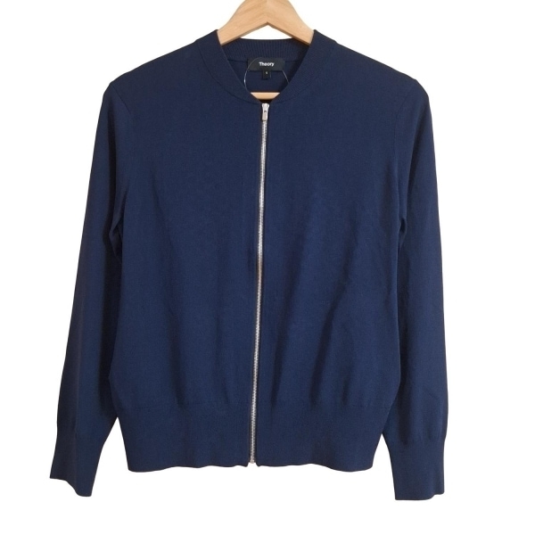 セオリー theory カーディガン サイズS - ダークネイビー レディース 長袖/ジップアップ トップス拍卖