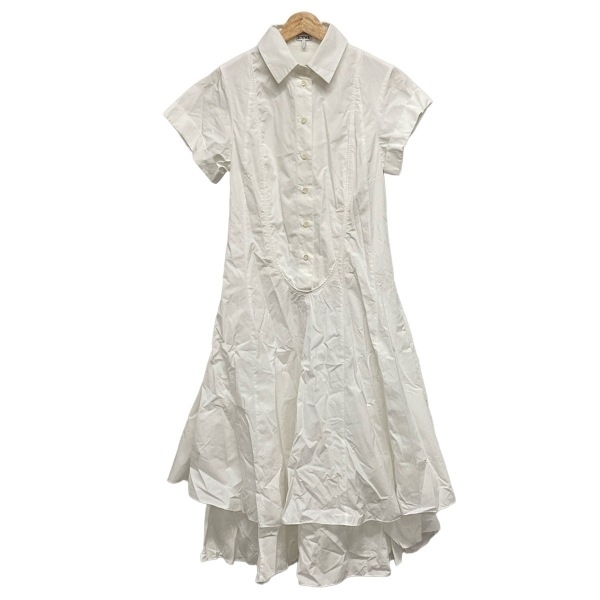 ロエベ LOEWE サイズ34 S S359Y09XFB - 白 レディース レギュラーカラー/半袖/マキシ丈 ワンピース拍卖