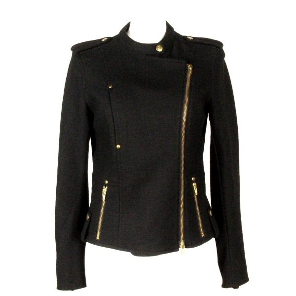 ミューズデドゥーズィエムクラス MUSE de DEUXIEME CLASSE ライダースジャケット - 黒 レディース 長袖/ウール/秋/冬 ジャケット拍卖