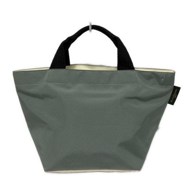 エルベシャプリエ Herve Chapelier ハンドバッグ ナイロン舟型トートM ライトグリーン×黒 Nライン 美品 バッグ拍卖