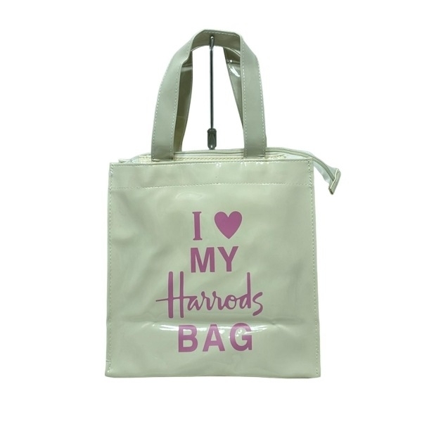 ハロッズ HARRODS ハンドバッグ - アイボリー×ピンク バッグ拍卖