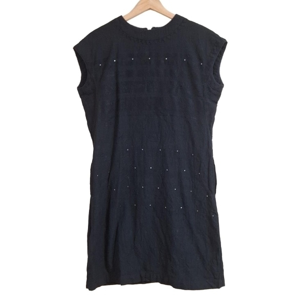 ハート HaaT HeaRT サイズ2 M - 黒×シルバー レディース 半袖/ひざ丈 ワンピース拍卖
