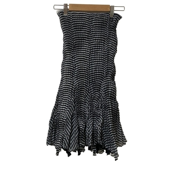 ミー/イッセイミヤケ me ISSEY MIYAKE スカート - 黒×グレー レディース ひざ丈/ボーダー ボトムス拍卖