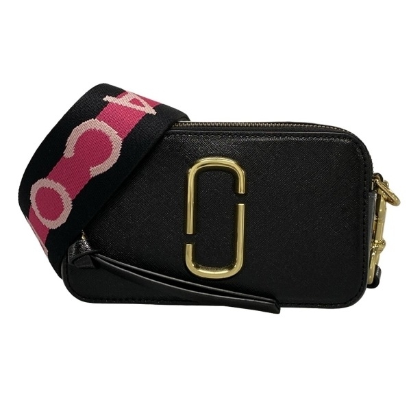 マークジェイコブス MARC JACOBS ショルダーバッグ M0014146 ザ スナップショット レザー 黒×グレー×白 ストラップ着脱可 美品 バッグ拍卖