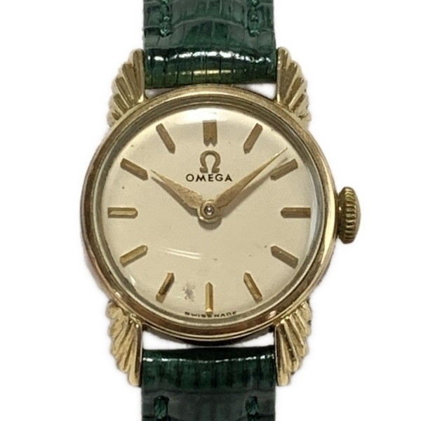 OMEGA(オメガ) 腕時計 - レディース アンティーク/社外ベルト/要OH 白拍卖