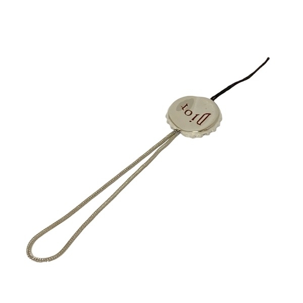 ディオール/クリスチャンディオール DIOR/ChristianDior 携帯ストラップ - シルバー×ボルドー×黒 王冠 ストラップ拍卖