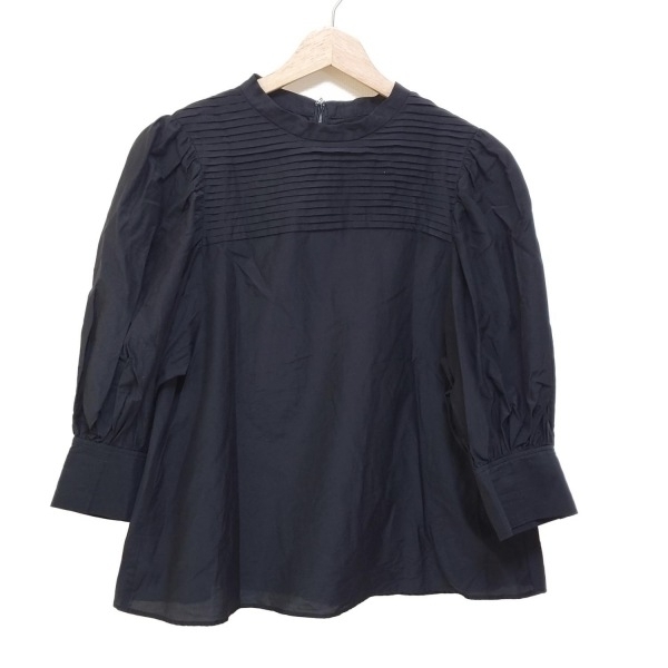 ダイアグラム Diagram GRACE CONTINENTAL 七分袖シャツブラウス サイズ36 S - 黒 レディース プルオーバー/ピンタック/ギャザー 美品拍卖