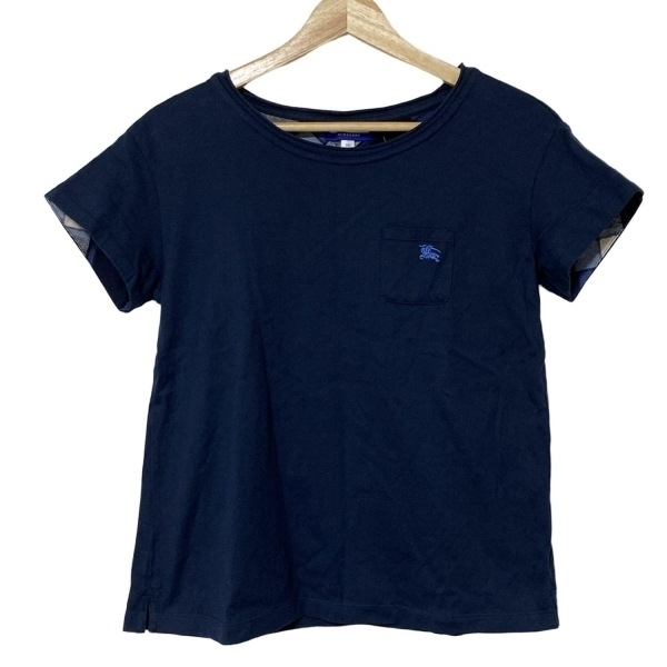 バーバリーブルーレーベル Burberry Blue Label 半袖Tシャツ サイズ38 M - ネイビー レディース クルーネック トップス拍卖