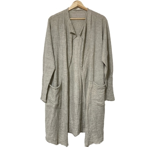 ババグーリ Babaghuri カーディガン サイズM - ライトグレー レディース 長袖/ロング丈 美品 トップス拍卖