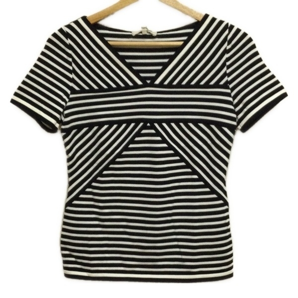 エポカ EPOCA 半袖カットソー サイズ40 M - 黒×白 レディース ボーダー 新品同様 トップス拍卖