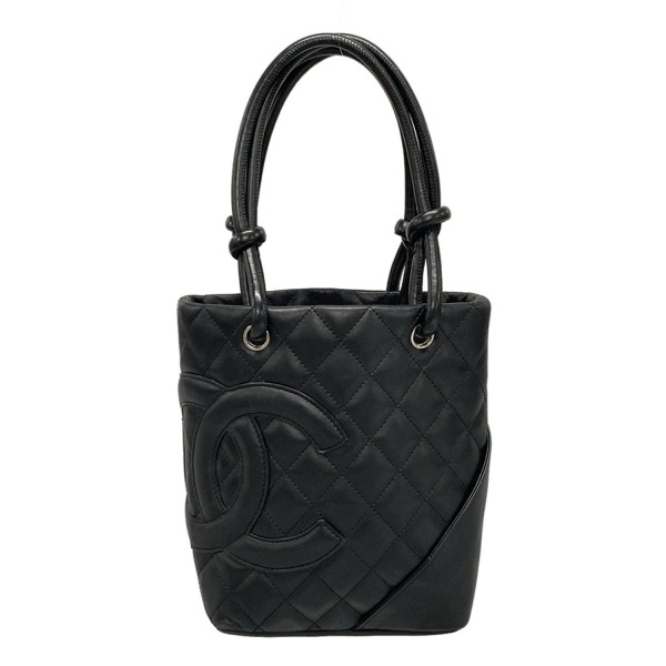 シャネル CHANEL トートバッグ A25166 カンボンラインスモールトート ラムスキン 黒 バッグ拍卖