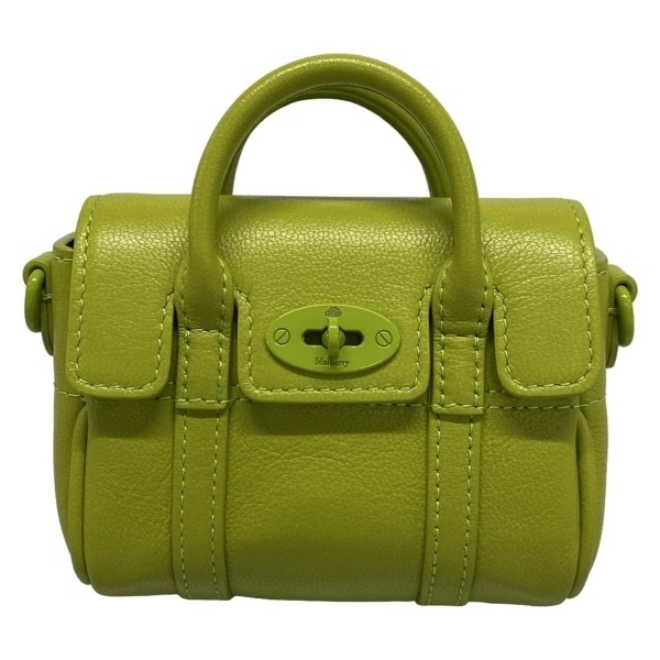マルベリー MULBERRY ハンドバッグ RL7811/587R569 マイクロ ベイズウォーター レザー イエローグリーン ミニバッグ 美品 バッグ拍卖