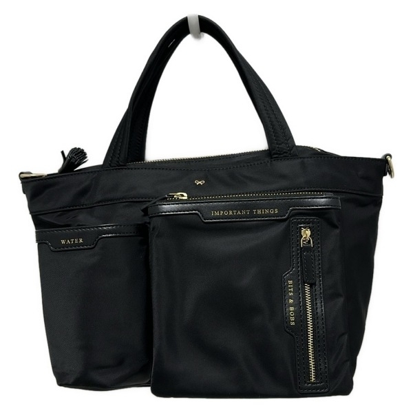 アニヤハインドマーチ Anya Hindmarch ハンドバッグ - レザー 黒 バッグ拍卖