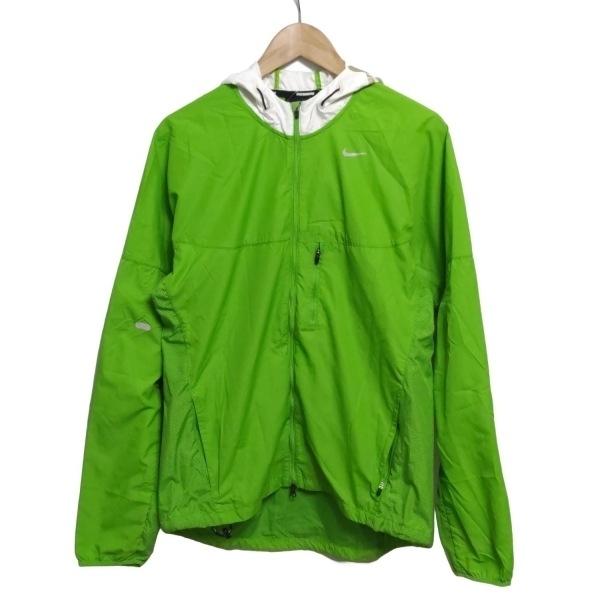 ナイキ NIKE ブルゾン サイズL - ライトグリーン×白×ゴールド メンズ 長袖/秋/春 ジャケット拍卖