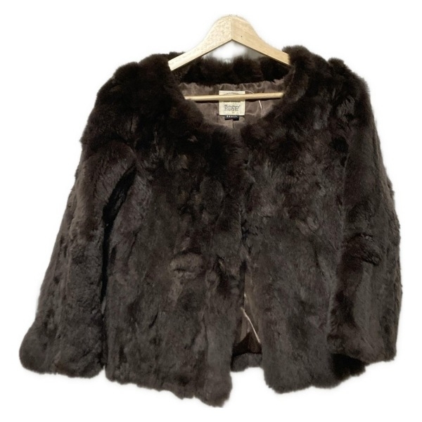 ナノユニバース nano universe サイズS - ダークブラウン レディース 毛皮/長袖/冬 新品同様 コート拍卖