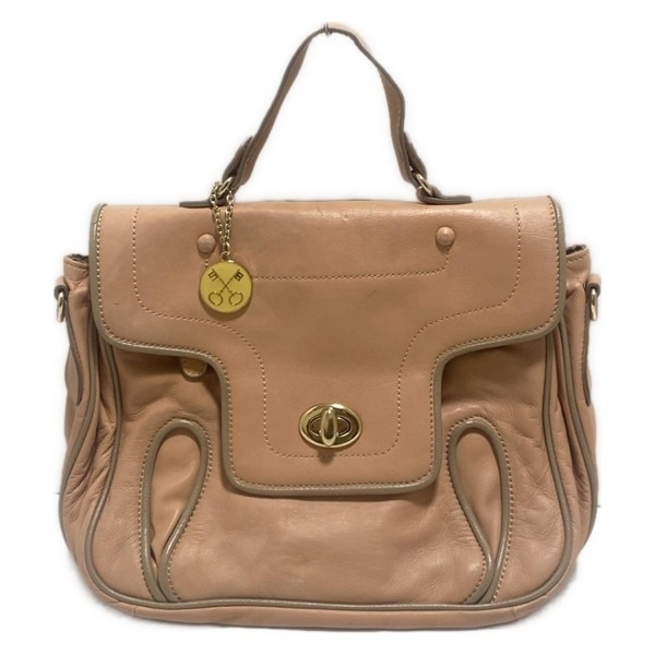 サザビー SAZABY ハンドバッグ - レザー ライトピンク バッグ拍卖