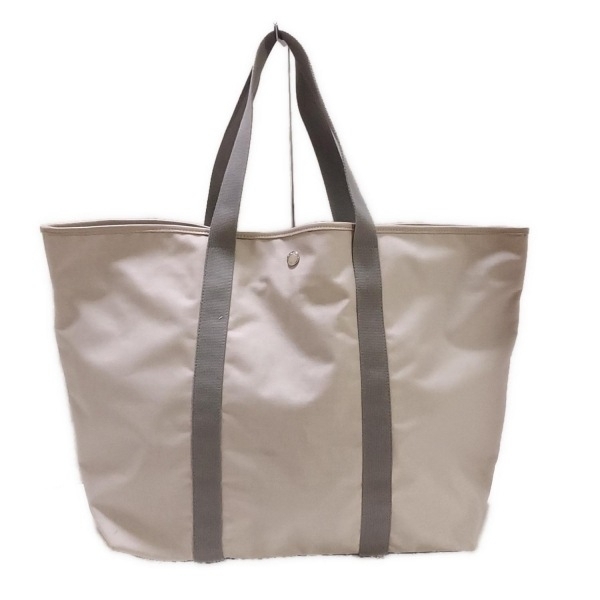 エルベシャプリエ Herve Chapelier ショルダーバッグ ナイロンスクエアショルダーL グレーベージュ×グレー Nライン バッグ拍卖