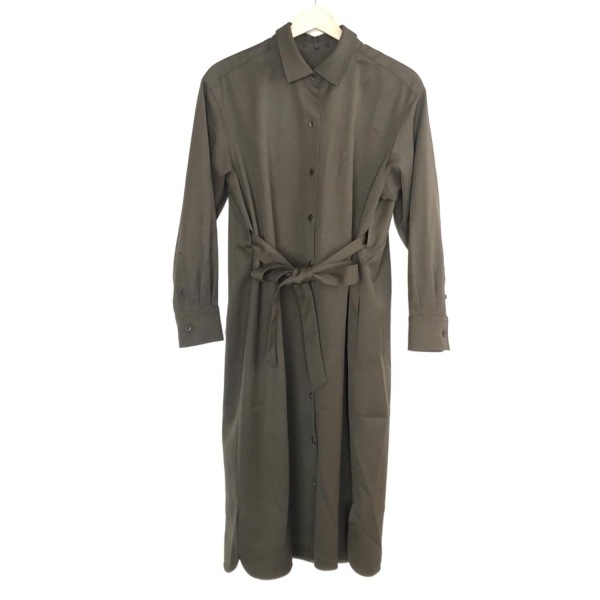 ニジュウサンク 23区 サイズ38 M - カーキ レディース 長袖/ロング/シャツワンピ ワンピース拍卖