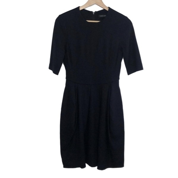 ヨーコ チャン YOKO CHAN サイズ36 S - ダークネイビー レディース クルーネック/半袖/ひざ丈 ワンピース拍卖