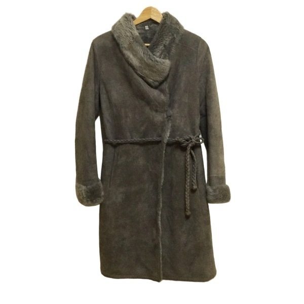 ダーマコレクション DAMAcollection サイズ42 L - グレー レディース 毛皮/長袖/冬/CHRISTIAコラボ コート拍卖