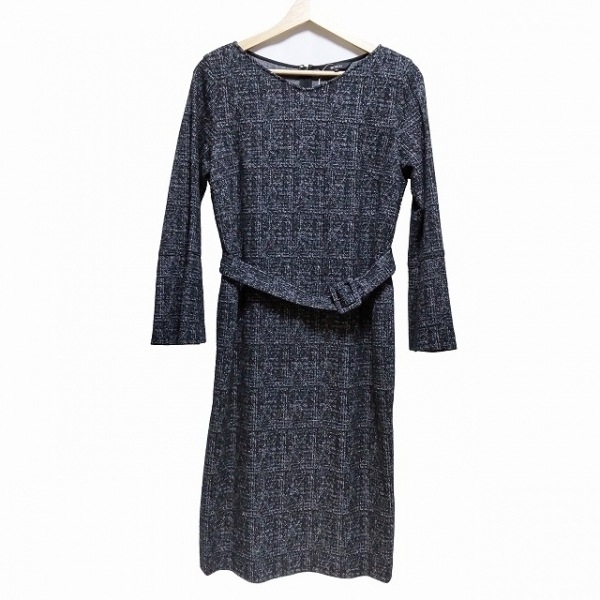 ボッシュ BOSCH サイズ38 M - 黒×グレー レディース Vネック/長袖/ひざ丈 美品 ワンピース拍卖