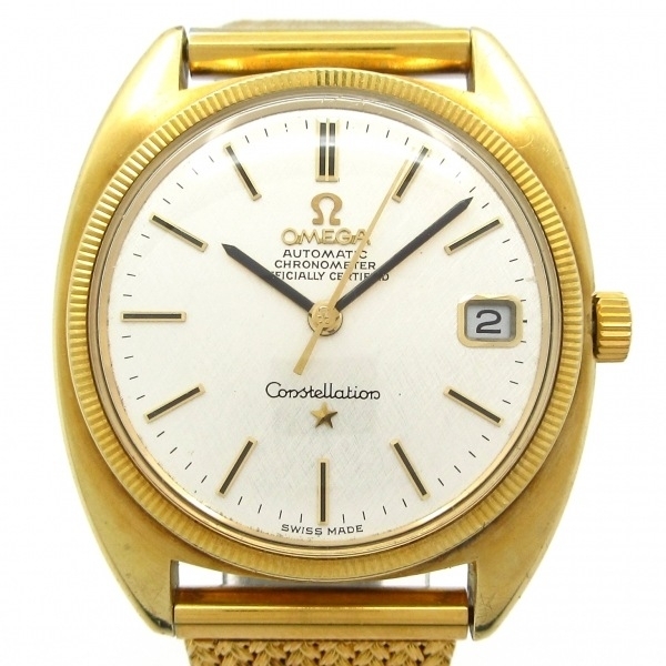 OMEGA(オメガ) 腕時計■美品 コンステレーション Cライン 168.017 メンズ 前期モデル/ドーム風防/メッシュブレス シルバー拍卖