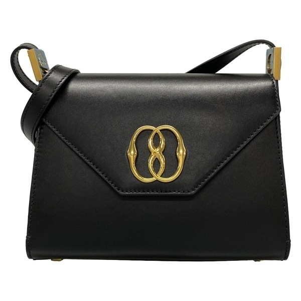 バリー BALLY ショルダーバッグ レザー 黒 美品 バッグ拍卖