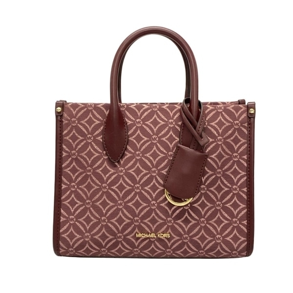 マイケルコース MICHAEL KORS ハンドバッグ レザー ボルドー ラメ バッグ拍卖