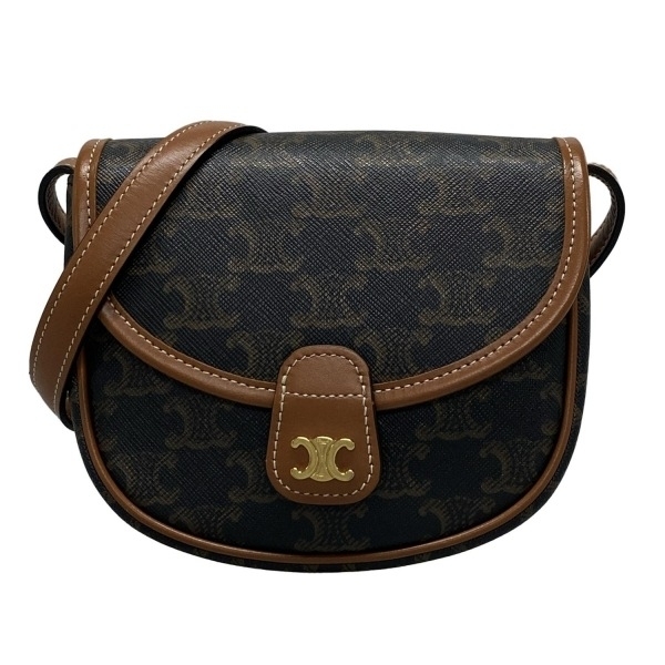 セリーヌ CELINE ショルダーバッグ 196702BZJ.04LU ミニ ブザス/トリオンフキャンバス タン(ブラウン) ミニバッグ/斜めがけ バッグ拍卖