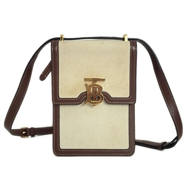 バーバリー BURBERRY/Burberry ショルダーバッグ - レザー アイボリー×ブラウン バッグ拍卖