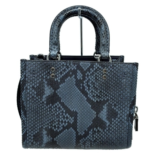 コーチ COACH ハンドバッグ CM864 ローグ 20 ダークネイビー×黒 美品 バッグ拍卖