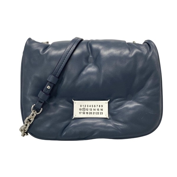 メゾンマルジェラ Maison Margiela ショルダーバッグ SB3WG0041 グラムスラム レザー ブルーグレー チェーンショルダー 美品 バッグ拍卖