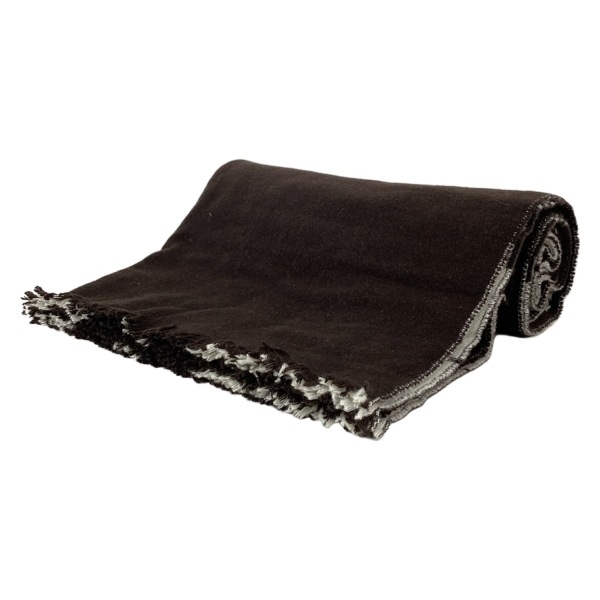 ジョンストンズ johnstons of elgin - ウール、カシミヤ ダークブラウン×白 for UNITED ARROWS 美品 マフラー拍卖