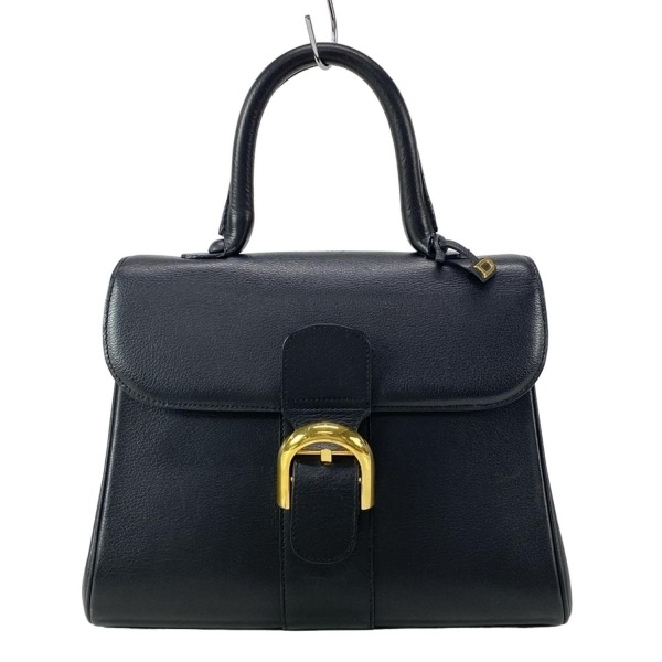 デルボー DELVAUX ハンドバッグ ブリヨンMM レザー 黒 ゴールド金具 バッグ拍卖