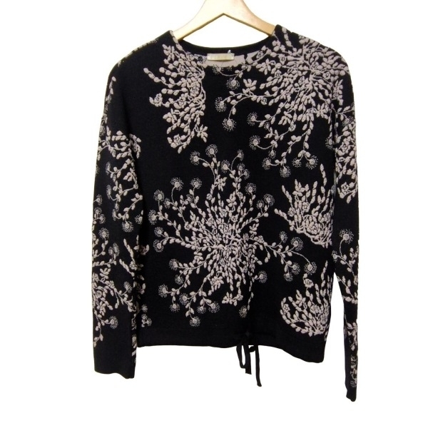 クロエ Chloe 長袖セーター/ニット サイズXS - 黒×ライトピンク レディース クルーネック/花柄 美品 トップス拍卖